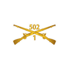 Load image into Gallery viewer, Kiss-Cut Vinyl Decals - Army - 1st Bn 502nd Infantry Regt - Infantry Br wo Txt