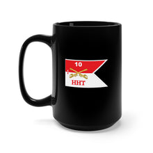 Load image into Gallery viewer, Black Mug 15oz - Army - HHT - 1st Squadron - 10th Cavalry Guidon w White Boundaries X 300