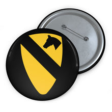 Load image into Gallery viewer, Custom Pin Buttons - 1st Cav SSI wo Txt