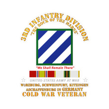Load image into Gallery viewer, Kiss-Cut Vinyl Decals - Army - 3rd ID - Germany w Cold War SVC