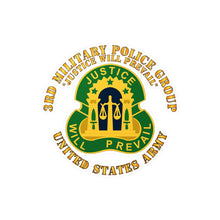 Load image into Gallery viewer, Kiss-Cut Vinyl Decals - Army - 3rd Military Police Group - DUI - Justice Will Prevail