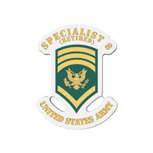 Load image into Gallery viewer, Die-Cut Magnets - Army - Enlisted - SPEC 8 - Specialist 8 - Std - Retired X 300