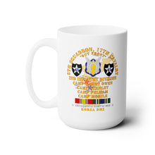 Load image into Gallery viewer, White Mug 15oz -Army - 5th Squadron, 17th Cavalry - 2nd ID w Map w KOREA SVC