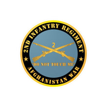 Load image into Gallery viewer, Kiss-Cut Vinyl Decals - Army - 2nd Infantry Regiment Branch - Do Not Touch Me - Afghanistan War X 300