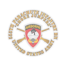 Load image into Gallery viewer, Kiss-Cut Stickers - Army - 555th Infantry Parachute Bn SSI - Smoke Jumpers w Br X 300