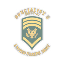 Load image into Gallery viewer, Kiss-Cut Stickers - Army - Enlisted - SPEC 9 - Specialist 9 - Std - Combat Veteran X 300