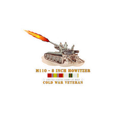 Load image into Gallery viewer, Kiss-Cut Vinyl Decals - Army - M110 - 8 Inch - Crew Firing w COLD SVC