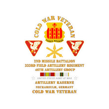 Load image into Gallery viewer, Kiss-Cut Vinyl Decals - Army - Cold War Vet - 2nd Missile Bn, 333rd Artillery 46th Artillery Group - Germany - 7th US Army w COLD SVC
