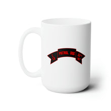 Load image into Gallery viewer, White Ceramic Mug 15oz - Army - C Co 52nd Infantry - Patrol Dog - Scroll wo Txt