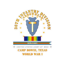 Load image into Gallery viewer, Kiss-Cut Vinyl Decals - Army - 36th Infantry Division - Arrowhead - Camp Bowie TX w SVC WWI