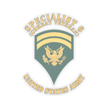 Load image into Gallery viewer, Kiss-Cut Stickers - Army - Enlisted - SPEC 6 - Specialist 6 - Std - Retired X 300