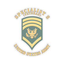 Load image into Gallery viewer, Kiss-Cut Stickers - Army - Enlisted - SPEC 8 - Specialist 8 - Std wo Txt X 300