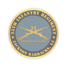 Load image into Gallery viewer, Kiss-Cut Stickers - Army - 25th Infantry Regiment - Jackson Barracks, LA - Buffalo Soldiers w Inf Branch