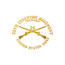 Load image into Gallery viewer, Kiss-Cut Vinyl Decals - Army - 25th Infantry Regiment - Onward - Branch Insignia