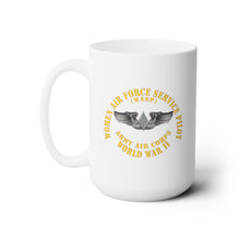Load image into Gallery viewer, White Ceramic Mug 15oz - AAC - WASP Wing (Women Air Force Service Pilot)
