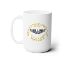 Load image into Gallery viewer, White Ceramic Mug 15oz - AAC - WASP Wing (Women Air Force Service Pilot)