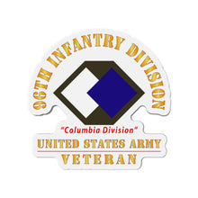 Load image into Gallery viewer, Die-Cut Magnets - Army - SSI - 96th Infantry Division - Columbia Division - US Army Veteran X 300