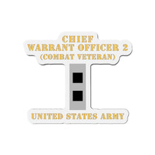 Load image into Gallery viewer, Die-Cut Magnets -SSI -Army - Chief Warrant Officer 2 - CW02 - Flat - Combat Veteran X 300