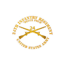 Load image into Gallery viewer, Kiss-Cut Vinyl Decals - Army - 24th Infantry Regiment - Deuce Four - Branch Insignia