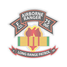 Load image into Gallery viewer, Kiss-Cut Stickers - SSI - Vietnam - F Co 75th Ranger - 25th Infantry Division - VN Ribbon - LRSD X 300