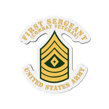 Load image into Gallery viewer, Die-Cut Magnets -SSI -Army - First Sergeant - 1SG - Combat Veteran - Flat X 300