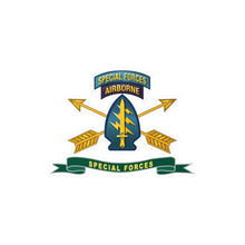 Load image into Gallery viewer, Kiss-Cut Vinyl Decals - Army - Special Forces - SSI w Tab - Br - Ribbon X 300