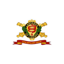 Load image into Gallery viewer, Kiss-Cut Vinyl Decals - Army - 54th Artillery Group w Br - Ribbon