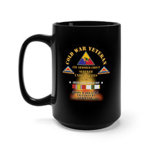 Load image into Gallery viewer, Black Mug 15oz - Cold War Vet - 4th Armored Group - Frankfurt Germany w Fire w DUI - COLD X 300