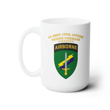 Load image into Gallery viewer, White Ceramic Mug 15oz - SOF - USACAPOC SSI w Txt