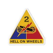 Load image into Gallery viewer, Die-Cut Magnets - DUI - 2nd Armored Division X 300