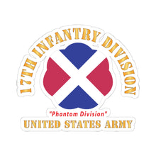 Load image into Gallery viewer, Kiss - Cut Stickers - Army - SSI - 17th Infantry Division - Phantom Division - US Army X 300