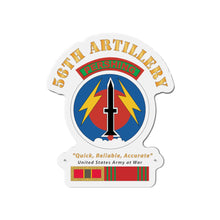 Load image into Gallery viewer, Die-Cut Magnets - Army - 56th Artillery - Pershing w Svc Medals