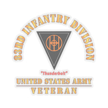 Load image into Gallery viewer, Kiss-Cut Stickers - Army - SSI - 83rd Infantry Division - Thunderbolt - US Army Veteran X 300
