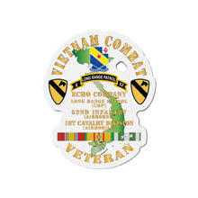 Load image into Gallery viewer, Die-Cut Magnets - Army - Vietnam Combat Veteran w E Co - 52nd Inf ABN - 1st Cav Div X 300