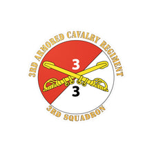 Load image into Gallery viewer, Kiss-Cut Vinyl Decals - Army - 3rd Squadron - 3rd Armored Cavalry Regiment with Text X 300