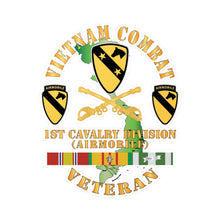 Load image into Gallery viewer, Kiss-Cut Vinyl Decals - Army - Vietnam Combat Veteran w 1st Cav DUI X 300