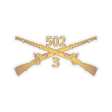 Load image into Gallery viewer, Kiss-Cut Stickers - Army - 3rd Bn 502nd Infantry Regt - Infantry Br wo Txt