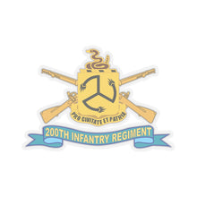 Load image into Gallery viewer, Kiss-Cut Stickers - Army - 200th Infantry Regiment - DUI w Br - Ribbon X 300