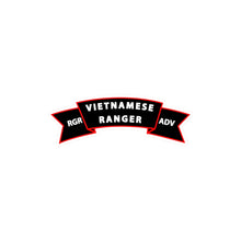 Load image into Gallery viewer, Kiss-Cut Vinyl Decals - SOF - SSI - Vietnamese Ranger Advisor Scroll X 300