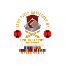 Load image into Gallery viewer, Kiss-Cut Vinyl Decals - Army - 49th Field Artillery Bn- 7th Inf Div - WWII w ARR EXP PAC PHIL SVC