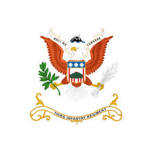 Load image into Gallery viewer, Kiss-Cut Vinyl Decals - Army - Regimental Colors -3rd Infantry wo Flag X 300