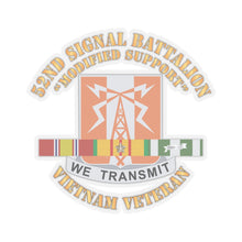Load image into Gallery viewer, Kiss-Cut Stickers - 52nd Signal Battalion (Modified Support) w SVC Ribbon X 300