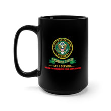 Load image into Gallery viewer, Black Mug 15oz - Army - US Army Retired w SPECIAL SVC - - Your Dates of Service X 300
