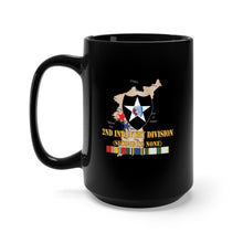 Load image into Gallery viewer, Black Mug 15oz - Army - Korea Map - 2nd Infantry Div - Second to None w SVC