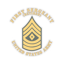 Load image into Gallery viewer, Kiss-Cut Stickers - Army - First Sergeant - 1SG - Retired - Flat X 300