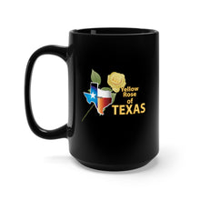 Load image into Gallery viewer, Black Mug 15oz - State Emblem - Yellow Rose of Texas X 300