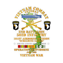 Load image into Gallery viewer, Kiss-Cut Vinyl Decals - Army - 2nd Bn 502nd Infantry - 101st ABN - Operation Hawthorne w VN SV