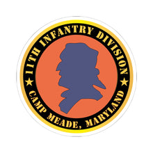 Load image into Gallery viewer, Kiss - Cut Stickers - Army - 11th Infantry Division - Camp Meade, Maryland X 300