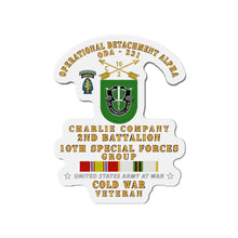 Load image into Gallery viewer, Die-Cut Magnets - Army - ODA 231 - C Co, 2nd Bn 10th SFG w COLD SVC