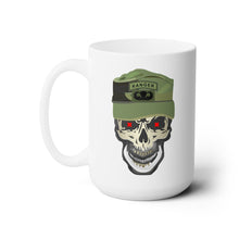 Load image into Gallery viewer, White Ceramic Mug 15oz - Army - Ranger Patrol Cap - Skull - Ranger Airborne x 300